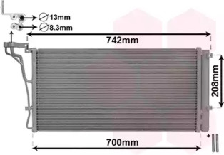 VAN WEZEL 82005701 -  Конденсатор, кондиционер